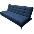 thumbnail image 3 of Sofa Cama Reclinable El Bazar Store Zeus Azul Marino Lino Futon 3 posiciones Abotonado Sala, 3 of 7
