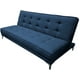 thumbnail image 3 of Sofa Cama Reclinable El Bazar Store Zeus Azul Marino Lino Futon 3 posiciones Abotonado Sala, 3 of 7