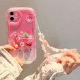 thumbnail image 2 of Compatible Con Samsung A14 A13 A12 A53 A51 A52 A03 A04E A50 A30S A32 A34 A22 A23 A54 A24 A33 A30S Lovely Pink Transparente Funda Protectora Suave De Cadena, 2 of 3