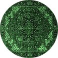 thumbnail image 1 of Ahgly Company Indoor Round Persian Emerald Green Traditional Area Rugs, 3' Round, 1 of 4