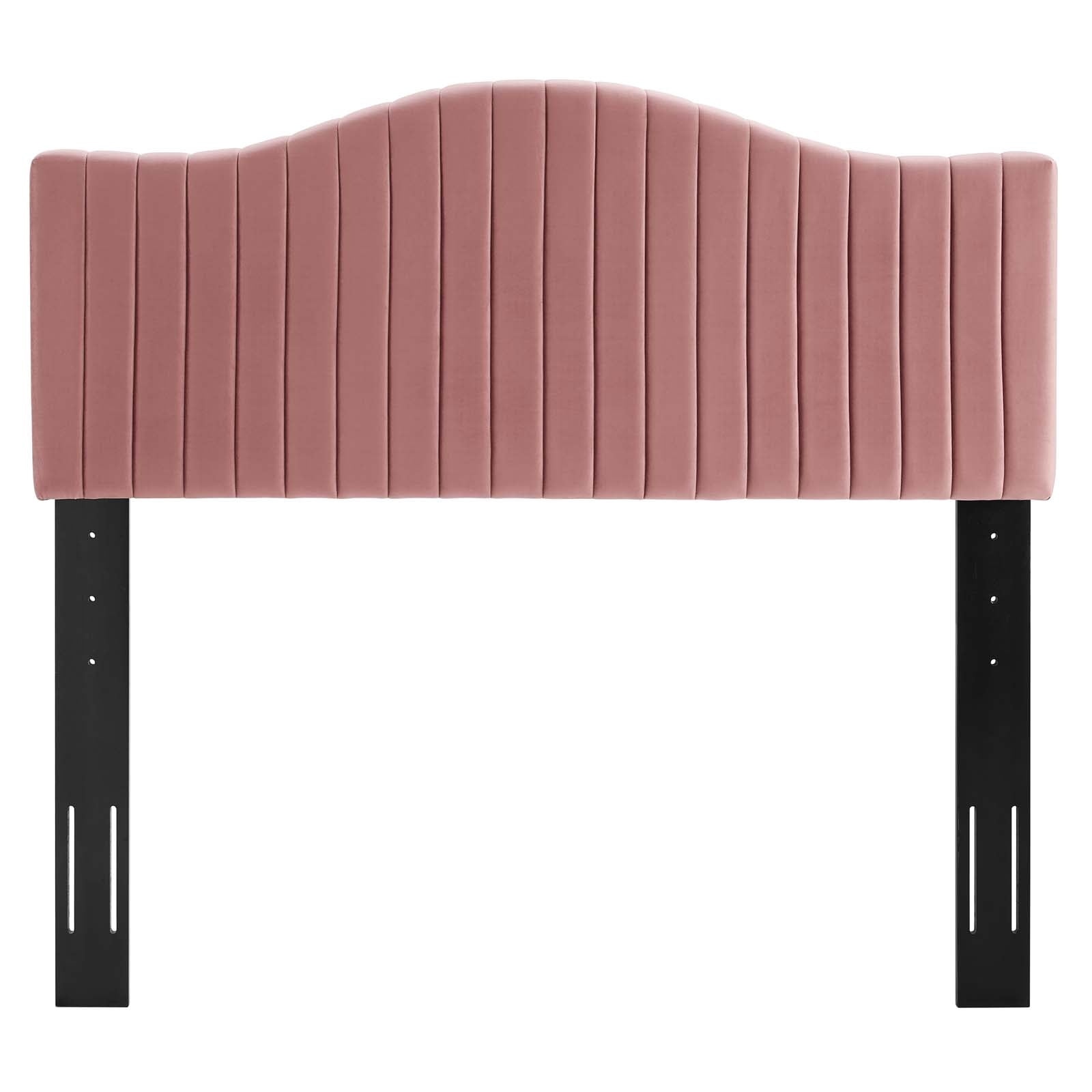 Modway Brielle Channel Tufted Velvet King/California King Headboard - Dusty Rose