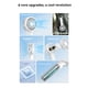 thumbnail image 3 of Ventilador Portátil de Mano USB Mini, Multifunción, 3 Velocidades, Tipo C, Recargable, con Mosquetón para Viajes Al Aire Libre A, 3 of 5