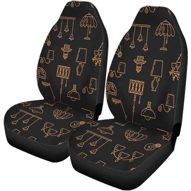 ABPHQTO Juego de 2 fundas para asientos de coche, muebles pintados a mano, Protector universal para asientos delanteros de coche, apto para coche, SUV, sedán, camión