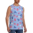 thumbnail image 2 of Fotbe Men's Strawberry And Flowers Print Men's Sleeveless Muscle Tank Tops Casual T-Shirts for Gym Workout Beach-XX-Large, 2 of 8