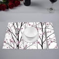thumbnail image 2 of MKHERT Spring Pink Cherry Tree Blossom Placemats Table Mats for Dining Room Kitchen Table Decoration 12x18 inch,Set of 6, 2 of 4