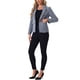 thumbnail image 4 of CHAQUETAS DE TWEED PARA MUJER INSPIRADAS CHIC, BLAZER DE TWEED A CUADROS CON SOLAPA EN V, MANGA LARGA Y ABIERTO, TAMAÑO L, AZUL Y NEGRO, 4 of 6