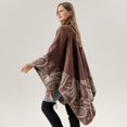 thumbnail image 4 of KuKuzhu Thick Shawl Poncho Open Front Cardigan Ruana Cape Knit Scarves Blanket Oversized Sweaters Winter Cloak, 4 of 6