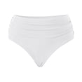 thumbnail image 4 of High Waist Ruched Back Bikini Bottom with Smooth Fabric and Tummy Control Fit, Awesome For Beach Vacations Resort Wear Or Summer Days White XL, 4 of 6