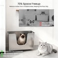 thumbnail image 6 of Ptlom Large Stainless Steel Litter Box with 11.8'' High Sides Leak Proof, 6 of 9