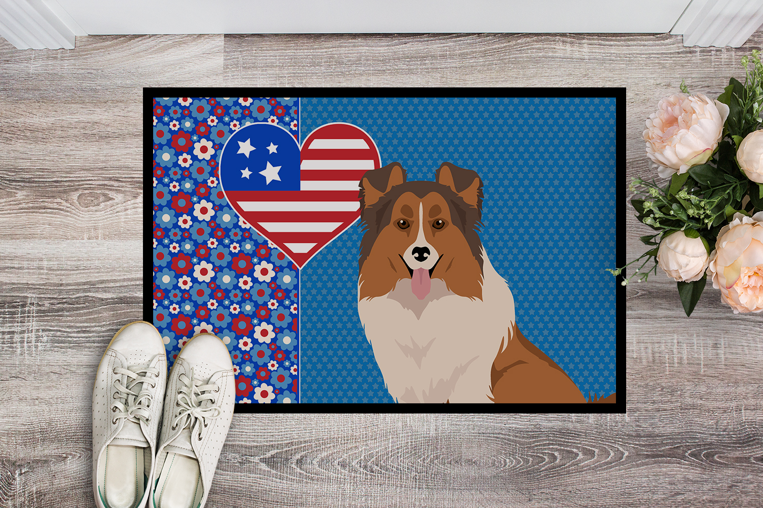 Sable Sheltie Indoor or Outdoor Mat 24x36