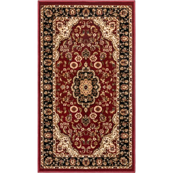 Well Woven Barclay Medallion Kashan Traditional Oriental & Persian Red 2'3" x 3'11" Area Rug