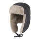 thumbnail image 4 of Bewildely Sombrero de bombardero de invierno para hombres y mujeres, casco cálido con forro de felpa para exteriores, gorro grueso para mantener el calor, Suministros térmicos Negro Bewildely HA070833-02, 4 of 6