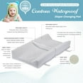 thumbnail image 3 of LA Baby 2 Sided Contoured Diaper Changing Pad with Easy to Clean Waterproof Cover, White, 3 of 5