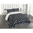 thumbnail image 3 of Ambesonne Spaceship Quilted Bedspread Set 3 Pcs, Cartoon Style Space, Queen Size, Multicolor, 3 of 5