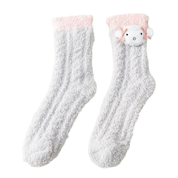 Calcetines Térmicos Zulema de Lana para Mujer Gris Claro