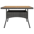 thumbnail image 3 of vidaXL 9 Piece Garden Dining Set Poly Rattan and Acacia Wood Grey, 3 of 5