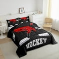 thumbnail image 3 of Castle Fairy Boys Girls Ice Hockey Print Bedding Comforter Set 2pcs,Sport Theme Twin Comforter Sets Microfiber,Ball Gamer Breathable Bedding Set,Ultra Soft Home Decor,Reversible, 3 of 8