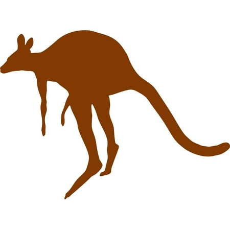 Bedroom Wall Art Ideas Kangaroo Zoo Animal Art Peel & Stick Bedroom Vinyl Wall Decal Stickers Decoration Ideas 6 X 12 Inches ()