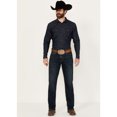 thumbnail image 3 of Rock & Roll Denim Men's Hooey By And Double Barrel Dark Vintage Wash Relaxed Dark Wash 32W x 36L  US, 3 of 4