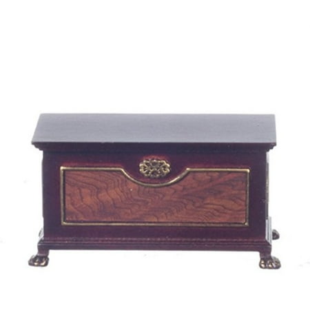dollhouse miniature 1:12 scale mahogany handpainted harding chest #p7315