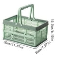 thumbnail image 2 of Foldable With Handle Collapsible Crates For Organizing Folding Car Storage Crate Grocery Shopping And Picnic Stackable Storage For Kitchen Living R Comforter Bags with Zipper, 2 of 6