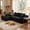 Black03, variant on LLappuil 96" Sectional Sofa, Modular Sectional Couch with Left Chaise, Deep Seat Corduroy Cloud Sofa for Living Room Black