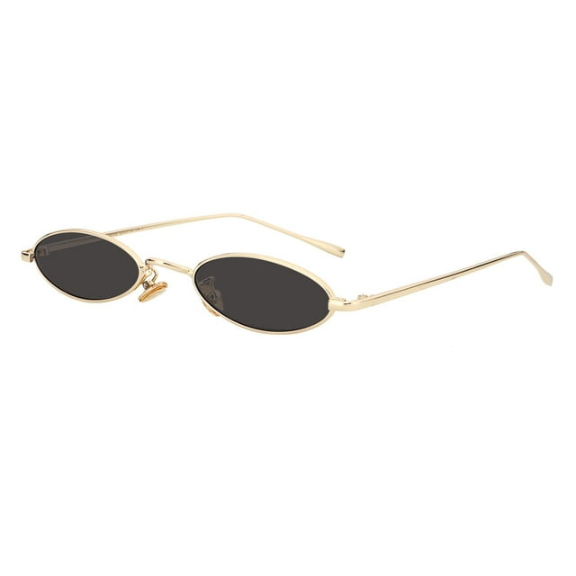 Gafas de Sol MEETSUN Vintage años 90, Montura Pequeña Ovalada de Metal