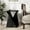 Black, variant on COZAYH Farmhouse End Table Square Solid Wood Pedestal Side Table Rustic Plant Stand with Twisted Design for Living Room, Bedroom, Office, Natural Wood
