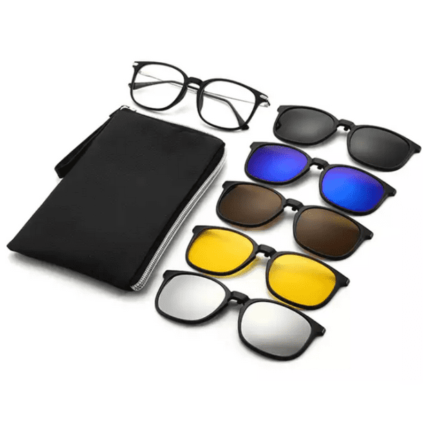 Lentes Con 5 Clips Magneticos Intercambiables Estilo Casual Varilla de Metal TR2323 Urban Boutique 2323 Casual Bodega Aurrera en linea