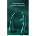 thumbnail image 2 of Ventilador portátil de verano de 1200 mAh para colgar en el cuello, refrigeración rápida, recargable por USB, ventilador sin aspas portátil de 3 engranajes (color: Verde), 2 of 5