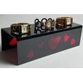thumbnail image 2 of T'z Tagz 20x3x3 Unique Valentine Jewelry Riser Display Stand Black w/ Red Hearts, 2 of 6