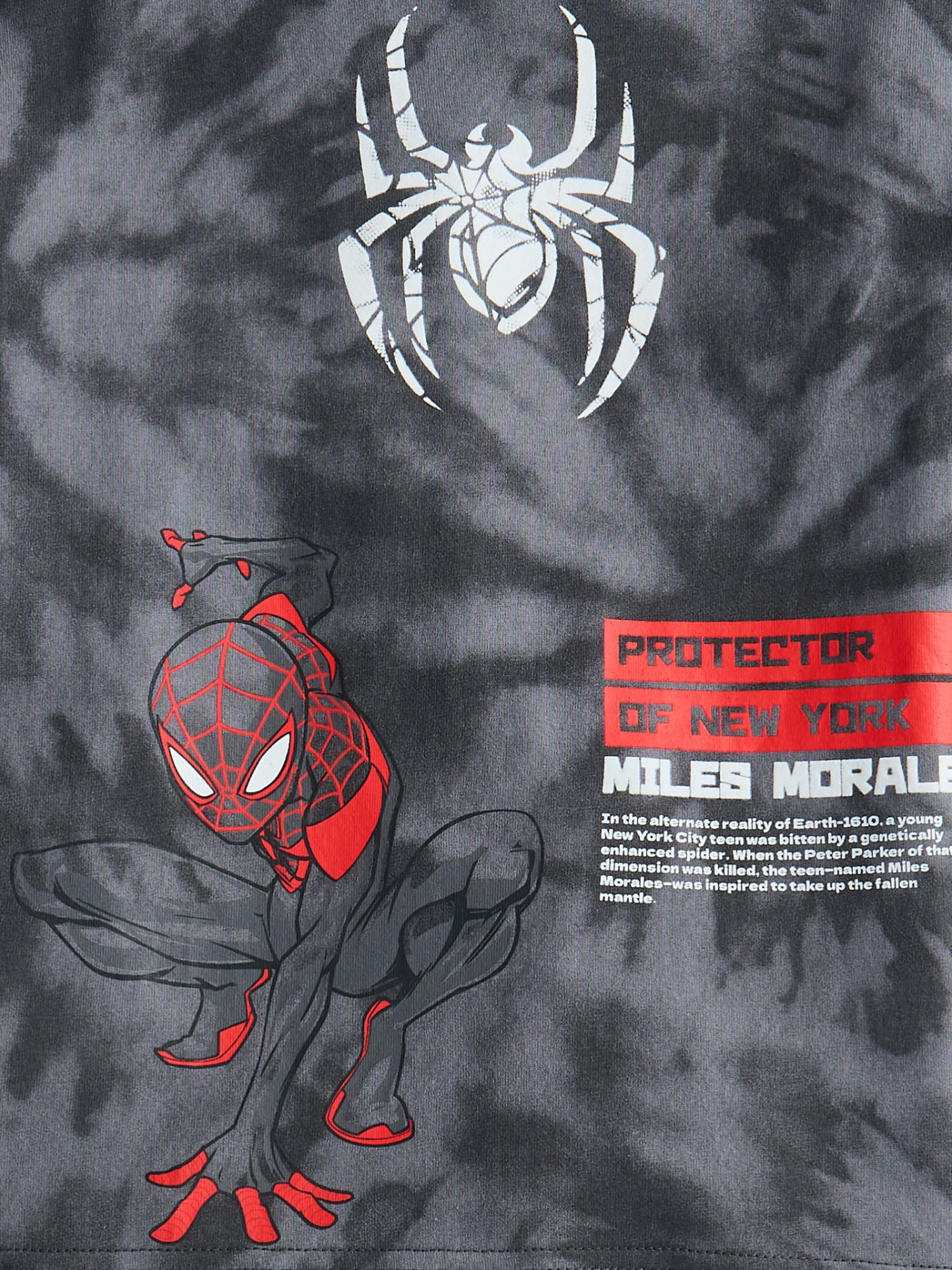 Spider-Man Boy’s Tie Dye Graphic Tee with Short Sleeves, Sizes 4-18