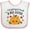 White and Pink, variant on Inktastic I'm Going to be a Big Sister- cute Halloween pumpkin Girls Baby Bib