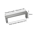 thumbnail image 2 of Modket MH1637 Traditional Classic Kitchen Cabinet Pull Handle — 4-1/8" Overall Length, 3-3/4" (96mm) Hole Centers, Brushed Nickel — 20 Packs, 2 of 4