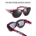 thumbnail image 5 of TINHAO Fit Over Glasses Sunglasses with Hard Case, Wrap Around Cat-Eye Polarized Wear Over Rx Glasses, UV400 Protection, Gift Ready, 5 of 8