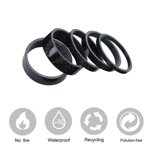 5pcs Bike Headset Spacer Aluminium Alloy Stem Headset Spacers Fit Bike Stem Headset Spacers for MTB Bike Road Bike