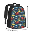 thumbnail image 3 of Daiia Vehicles Cartoon with Funny Drivers,Animal Drivers Backpack for Men and Women -Durable Backpack Large Capacity, Water-Resistant Bag with Adjustable Straps and Laptop Compartment, 3 of 9