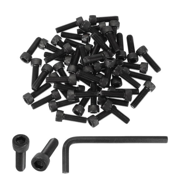 M6 x 20mm Hex Socket Head Screws Cap Bolt, 50 Pack 12.9 Grade Carbon Steel Hexagon Socket Screw  with Hex Wrenches