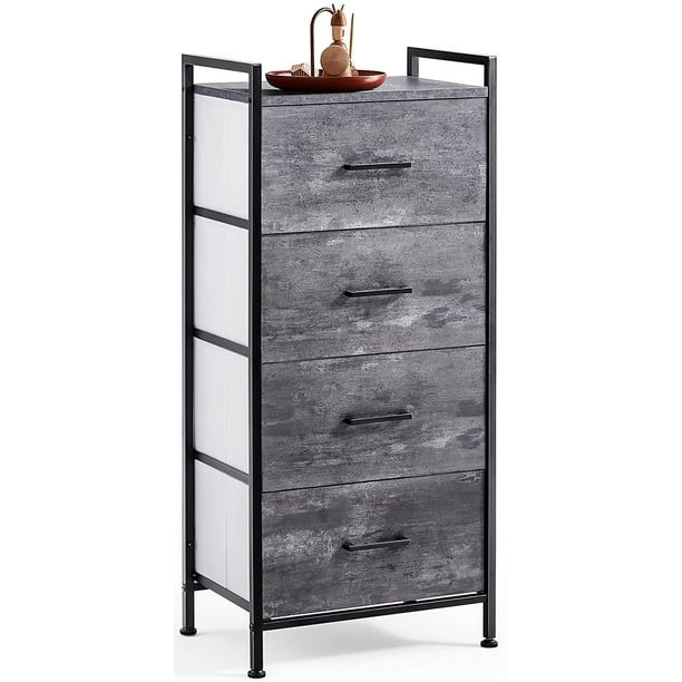 LINSY HOME Dresser for Bedroom with 4 Drawers, Tall Dressers Storage