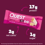 Quest Crispy Hero Protein Bar, Birthday Cake Flavor, Low Sugar, 4 Count