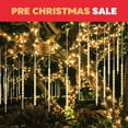 thumbnail image 1 of Christmas Led Shower Rain Lights 10 Tubes Drop Icicle Snow Falling Drop Cascading Lights For Wedding Xmas New Year Party Tree Decoration,Incandescent String Lights, 1 of 8