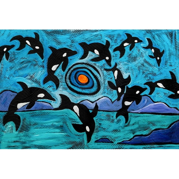 Orca Splash by Ben Mann Poster Print