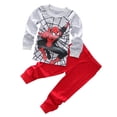 thumbnail image 1 of Conjunto de pijamas de manga larga para niños y niñas, ropa de dormir de dibujos animados de superhéroes, 2-7T, 2022, 1 of 4