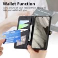 thumbnail image 5 of Nalacover Case for Google Pixel 8, with RFID Blocking Card Slot Holder, Magnetic Flip Folio Purse Case, PU Leather Zipper Handbag with Detachable Lanyard Strap for Google Pixel 8, Black, 5 of 12