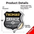 thumbnail image 2 of Thomas's Garage I Can Fix Everything But Stupid (2 Pack) 18 inch X 18 inch Shield Shaped Heavy Duty 3.2 mil Vinyl Decals To last, Gift for Dads and Uncles Classic Americana Crafted in, 2 of 6