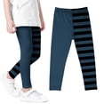 thumbnail image 6 of QSAWXQZ Girls' Halloween Leggings Elastic Waist Striped Stretch Soft Casual Pants Workout Bottoms 4 Years, 6 of 6