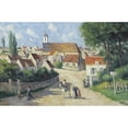 thumbnail image 2 of Maximilien Luce 24x17 Black Ornate Framed Double Matted Museum Art Print Titled: Guernes, the Rue De Village, 2 of 5