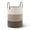 Tan, variant on Cheer Collection Large Cotton Rope Laundry Hamper with Handles, 16 x 16 x 22, 3 Tone Black/Gray/Tan