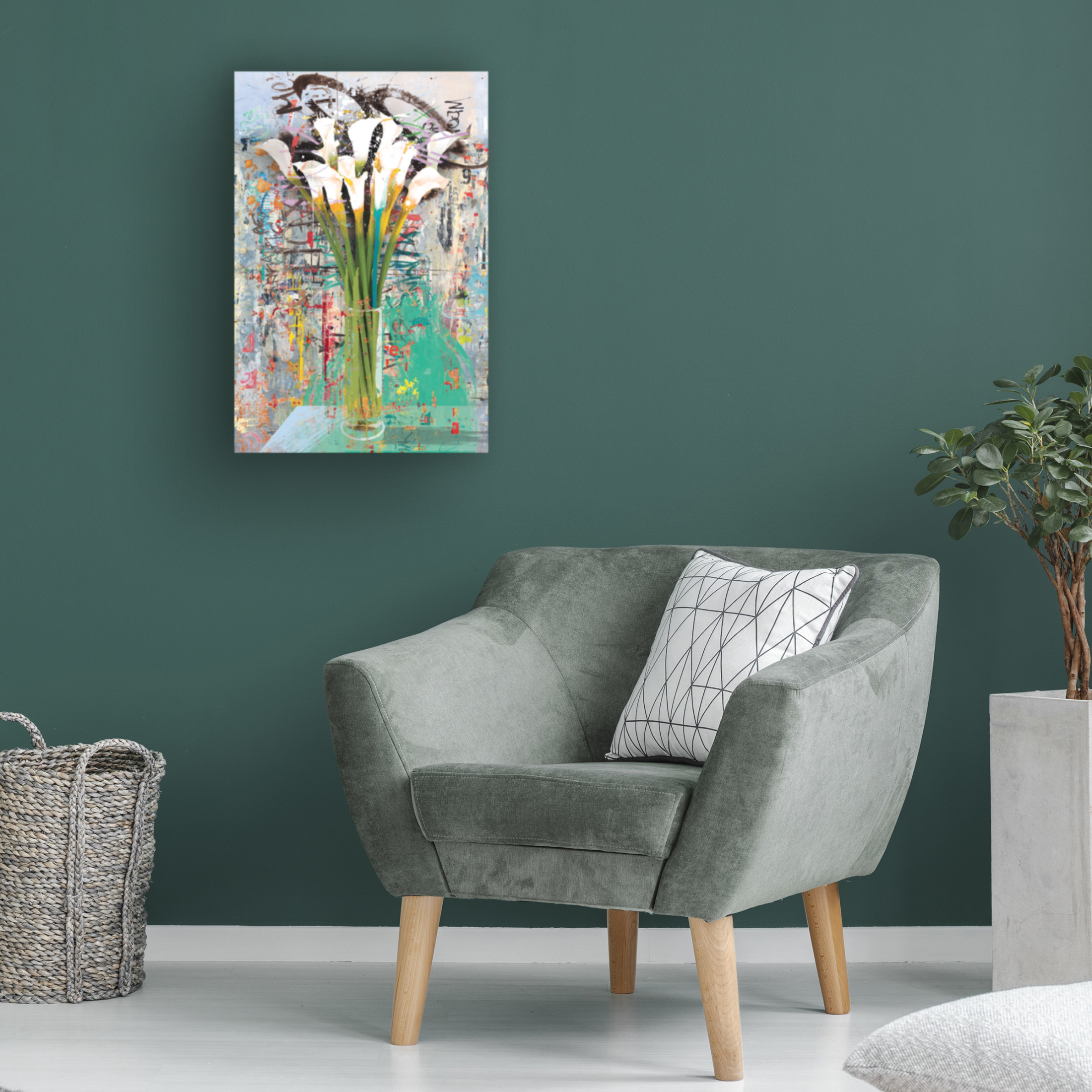 Canvas Wall Art - Porter Hastings 'Urban Bouquet 3' Wall Art for Living Room, Bedroom, or Office Décor by Trademark Fine Art - 12 x 19 Inches