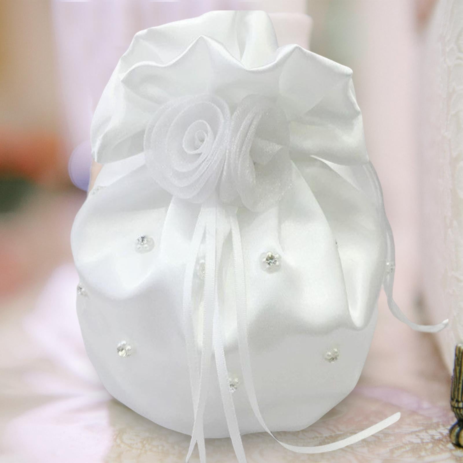 Satin Bridal Bag Handbag Wedding Purse Decorated Bags for Prom Wedding Favor Walmart